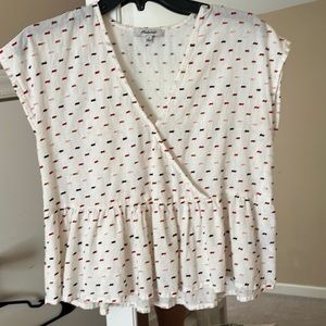 Madewell Crossover Peplum Top